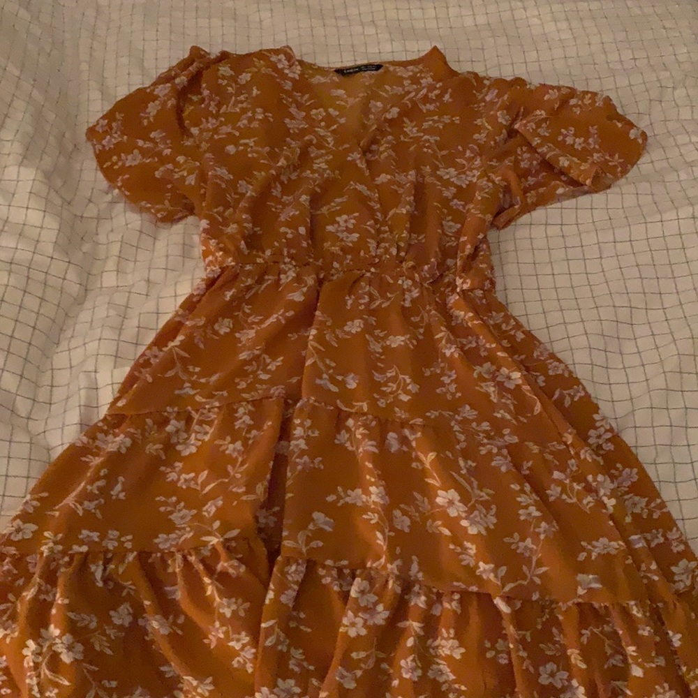 NWOT Shein Yellow floral dress